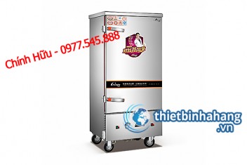 Tủ nấu cơm công nghiệp bằng điện gas loại 12 khay